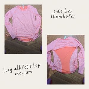 Lucy medium athletic top long sleeve side ties